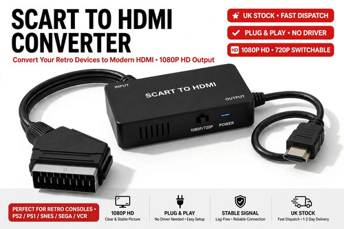 Scart hdmi converter with - scart,