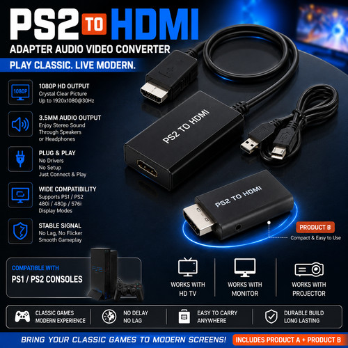 Ps2 hdmi converter game - hdmi,